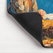 Weihnachtskrippe, schöne Illustration, Mousepad (Ecke)