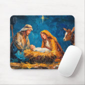 Weihnachtskrippe, schöne Illustration, Mousepad (Mit Mouse)