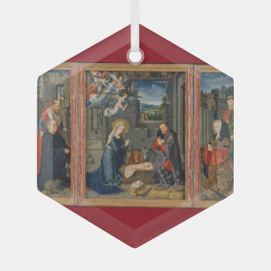 Weihnachtskrippe Schöne Religiöse Jesus Weihnachte Ornament Aus Glas