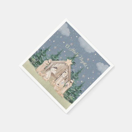Weihnachtskrippe Serviette (Ecke)