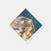 Weihnachtskrippe Serviette (Ecke)