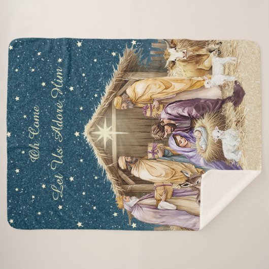 Weihnachtskrippe Sherpadecke (Vorderseite (Horizontal))