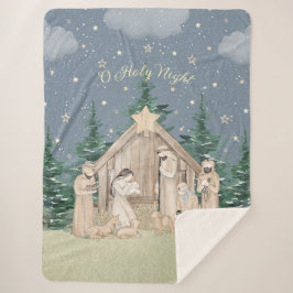 Weihnachtskrippe Sherpadecke