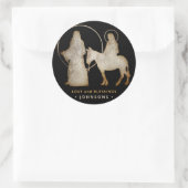 Weihnachtskrippe-Silhouette Runder Aufkleber (Tasche)