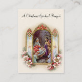 Weihnachtskrippe Spirituelle Bouquet Heilige Karte (Vorderseite)