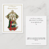 Weihnachtskrippe Spirituelle Bouquet Heilige Karte (Vorne/Hinten)