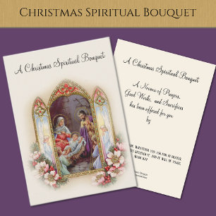 Weihnachtskrippe Spirituelle Bouquet Heilige Karte