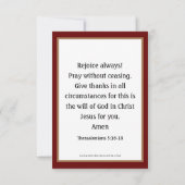 Weihnachtskrippe St. Andrew Novena Gebetskarte Dankeskarte (Rückseite)