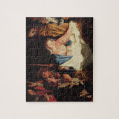 Weihnachtskrippe Stall Bethlehem Vater Vater Jesus Puzzle (Vertikal)