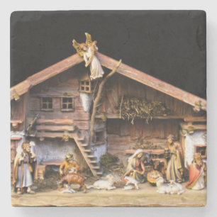Weihnachtskrippe Steinuntersetzer