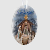 Weihnachtskrippe-Szene Akrylic Ornament (Vorderseite)