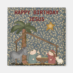 Weihnachtskrippe Szene Baby Jesus Magnet