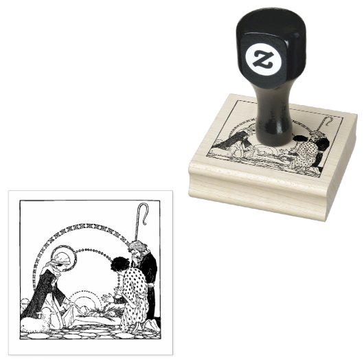 Weihnachtskrippe Szene Jesus Jungfrau Mary Joseph Gummistempel (Stempel)