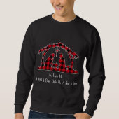 Weihnachtskrippe Szene Rote Karierte Kostüme Isaia Sweatshirt (Vorderseite)