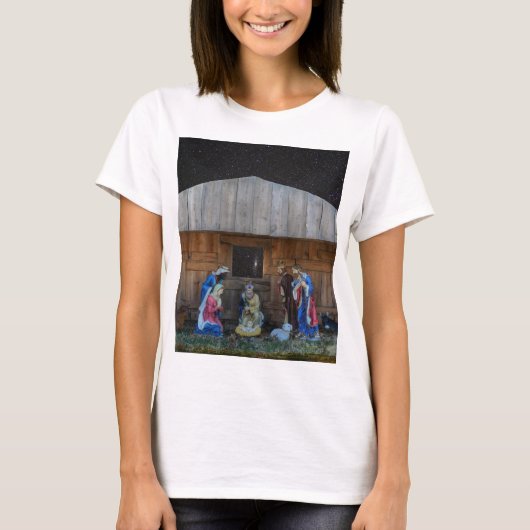 Weihnachtskrippe T-Shirt (Vorderseite)