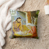 Weihnachtskrippe Throw Kissen (Decke)