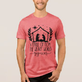 Weihnachtskrippe Tri-Blend Shirt (Vorderseite)