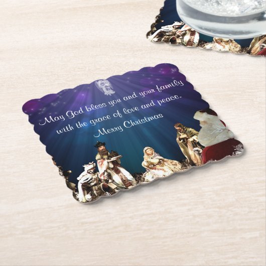 Weihnachtskrippe Untersetzer (angewinkelt)