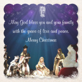 Weihnachtskrippe Untersetzer (Vorderseite)