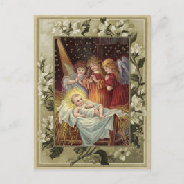 Weihnachtskrippe Vintag Reproduction Postcard Feiertagspostkarte