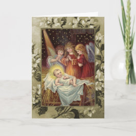 Weihnachtskrippe Vintage Reproduktion Karte