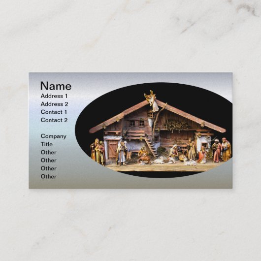 Weihnachtskrippe Visitenkarte (Vorderseite)