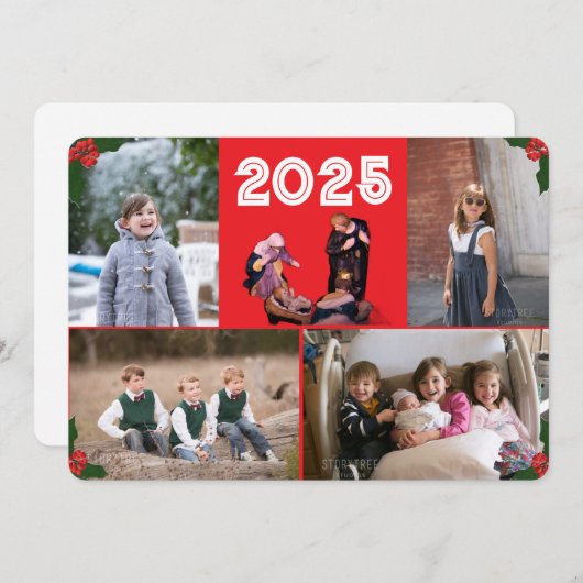 Weihnachtskrippe Weihnachtskarte Feiertagskarte (Vorne/Hinten)