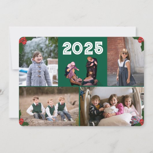 Weihnachtskrippe Weihnachtskarte Feiertagskarte (Vorderseite)