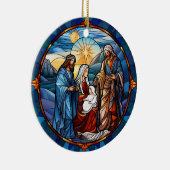 Weihnachtskrippen aus gefestigtem Glas Keramik Ornament (Rechts)