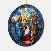 Weihnachtskrippen aus gefestigtem Glas Keramik Ornament (Links)