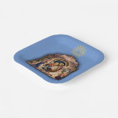 Weihnachtskrippen - Bewunderung des Jesus-Buches d Pappteller (Gewinkelt)