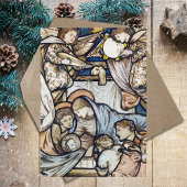 Weihnachtskrippen Christlich katholische Moderne Feiertagskarte