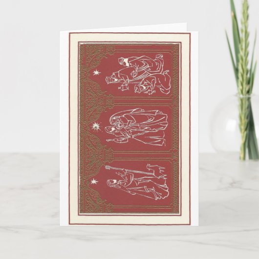 Weihnachtskrippen Feiertagskarte (Vorderseite)