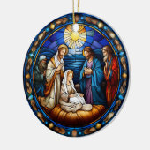 Weihnachtskrippen, festgehaltenes Glas Keramik Ornament (Links)