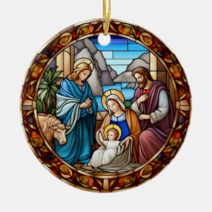 Weihnachtskrippen, festgehaltenes Glas Keramik Ornament