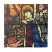 Weihnachtskrippen in festgeklemmtem Glas Fliese (Vorderseite)