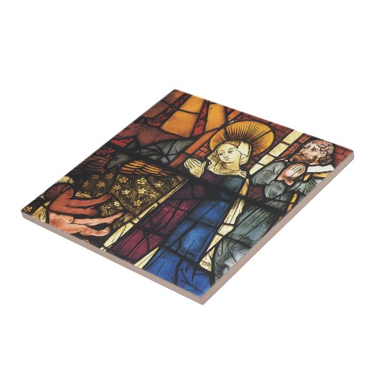 Weihnachtskrippen in festgeklemmtem Glas Fliese (Seite)