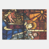 Weihnachtskrippen in festgeklemmtem Glas Geschenkpapier Set (Vorderseite 2)