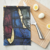 Weihnachtskrippen in festgeklemmtem Glas Handtuch (Viertel Falte)