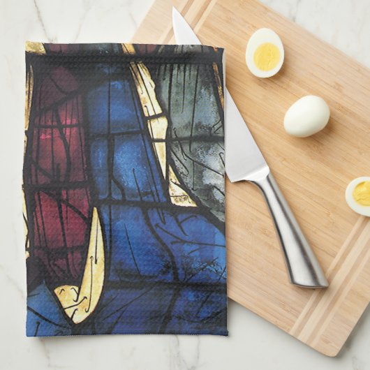 Weihnachtskrippen in festgeklemmtem Glas Handtuch (Viertel Falte)