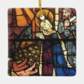 Weihnachtskrippen in festgeklemmtem Glas Keramikornament (Vorderseite)