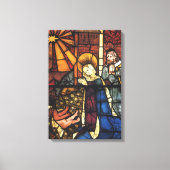 Weihnachtskrippen in festgeklemmtem Glas Leinwanddruck (Vorderseite)