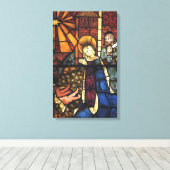 Weihnachtskrippen in festgeklemmtem Glas Leinwanddruck (Insitu (Holzboden))