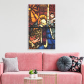 Weihnachtskrippen in festgeklemmtem Glas Leinwanddruck (Insitu (Wohnzimmer))