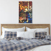 Weihnachtskrippen in festgeklemmtem Glas Leinwanddruck (Insitu (Schlafzimmer))