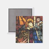 Weihnachtskrippen in festgeklemmtem Glas Magnet (Vorderseite/Rückseite)