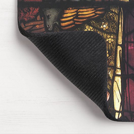 Weihnachtskrippen in festgeklemmtem Glas Mousepad (Ecke)