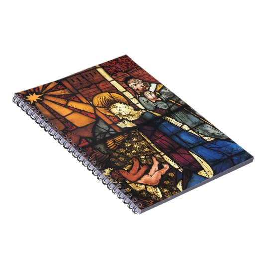 Weihnachtskrippen in festgeklemmtem Glas Notizblock (Rechte Seite)