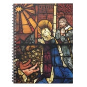 Weihnachtskrippen in festgeklemmtem Glas Notizblock (Vorderseite)