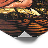 Weihnachtskrippen in festgeklemmtem Glas Poster (Ecke)